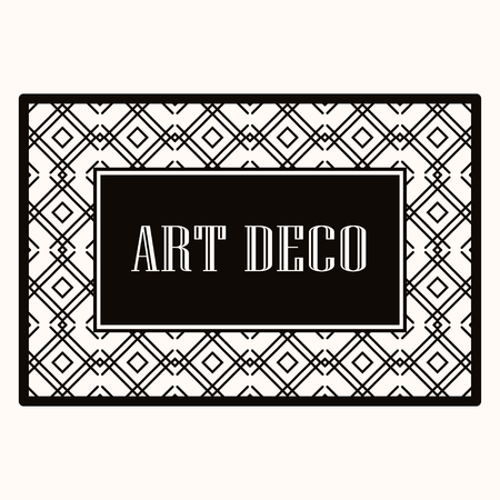 Vintage retro style invitation in Art Deco. Art deco border and frame. Creative template in style of 1920sのイラスト素材