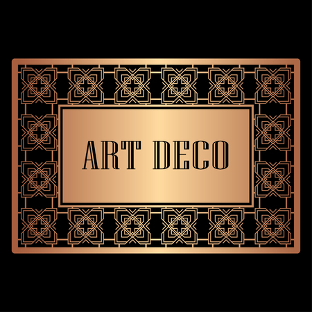 Art deco border frame template vector illustrationのイラスト素材