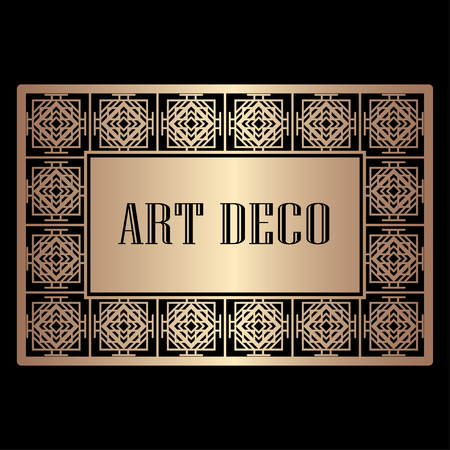 Art deco border frame template vector illustrationのイラスト素材