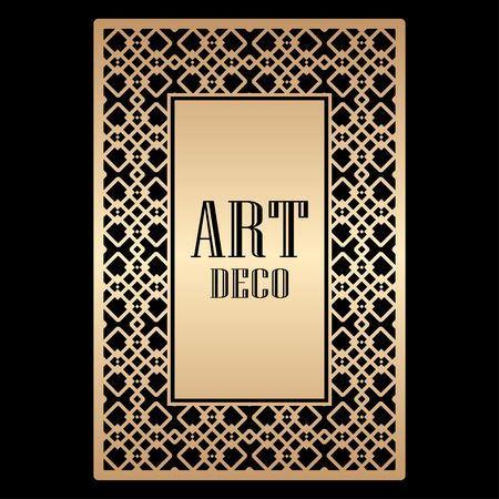 Art deco border frame template vector illustrationのイラスト素材