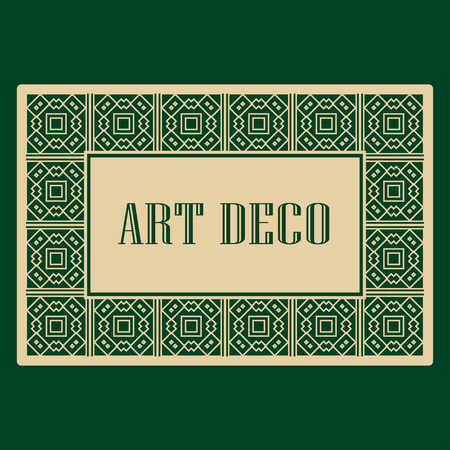 Art deco frame. Vintage linear border. Design a template for invitations, leaflets and greeting cardsのイラスト素材