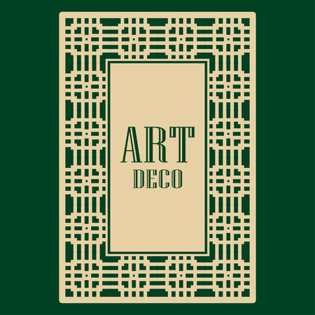 Art deco frame. Vintage linear border. Design a template for invitations, leaflets and greeting cardsのイラスト素材