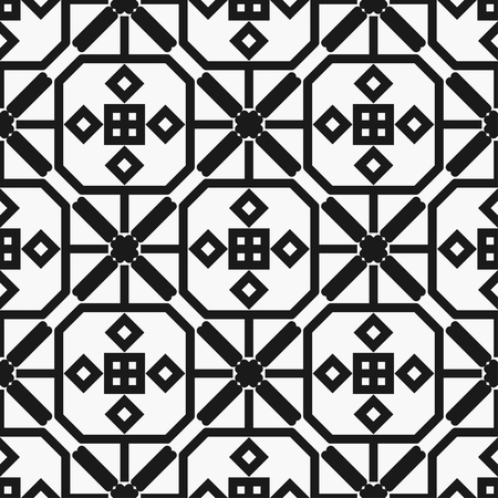 Art deco black and white texture. Seamless geometric patternのイラスト素材