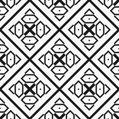 Abstract seamless black and white pattern - vector illustrationのイラスト素材
