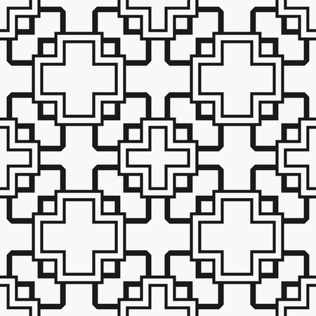 Art deco black and white texture. Seamless geometric patternのイラスト素材