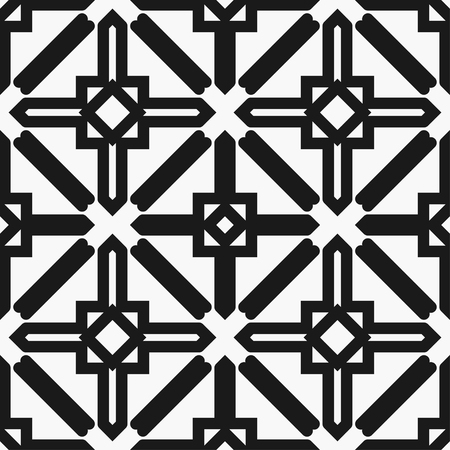 Art deco black and white texture. Seamless geometric patternのイラスト素材