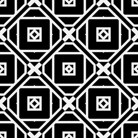 Art deco black and white texture. Seamless geometric patternのイラスト素材