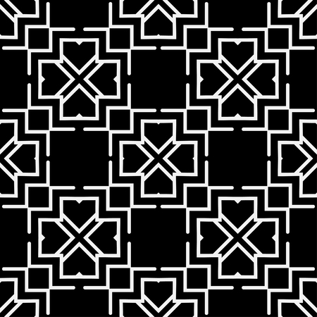 Art deco black and white texture. Seamless geometric patternのイラスト素材