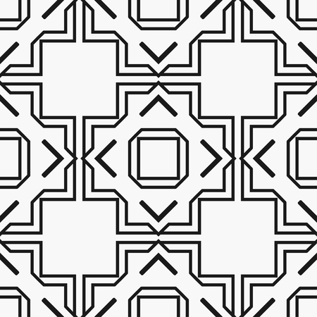 Art deco black and white texture. Seamless geometric patternのイラスト素材
