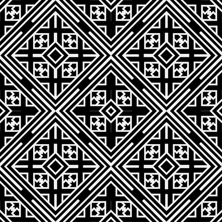 Art deco black and white texture. Seamless geometric patternのイラスト素材