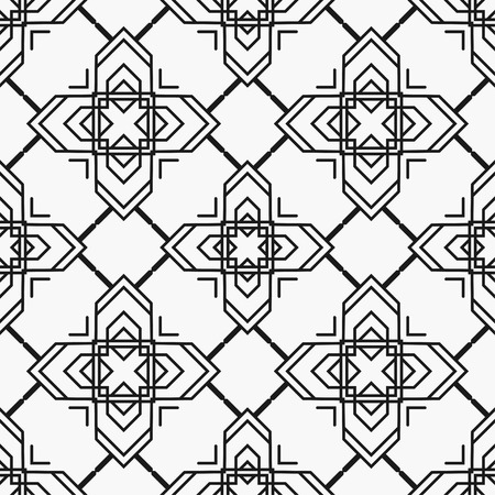 Art deco black and white texture. Seamless geometric patternのイラスト素材