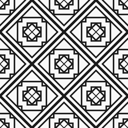 Art deco black and white texture. Seamless geometric patternのイラスト素材