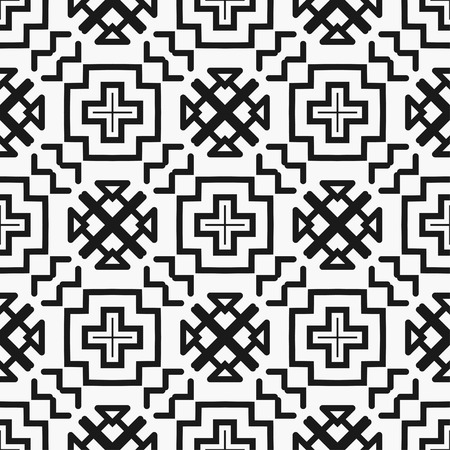 Art deco black and white texture. Seamless geometric patternのイラスト素材