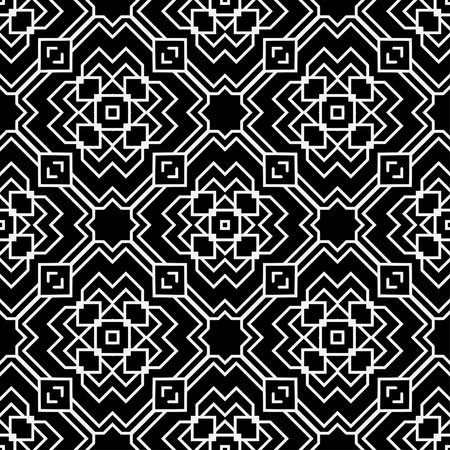 Art deco black and white texture. Seamless geometric patternのイラスト素材