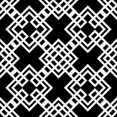 Art deco black and white texture. Seamless geometric patternのイラスト素材