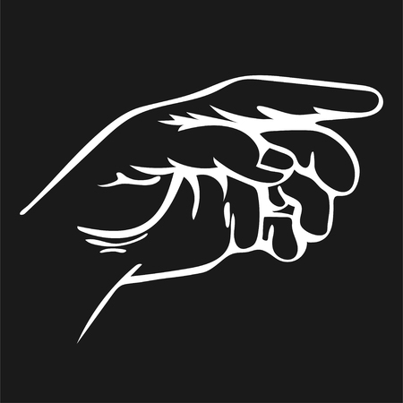 Pencil drawing of hand. Vector illustration for designのイラスト素材