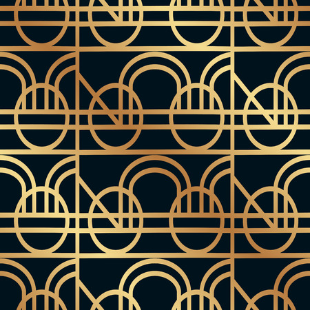 Vintage ornamental art deco retro seamless background and texture. Vector illustration can be used for wrapping paper, wallpapers, tiling, flooring, fabric, textile and other designs . Vintage retro decorative repeating geometric ornament.のイラスト素材