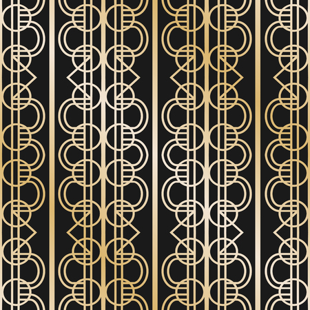 Vintage ornamental art deco retro seamless background and texture. Vector illustration can be used for wrapping paper, wallpapers, tiling, flooring, fabric, textile and other designs . Vintage retro decorative repeating geometric ornament.のイラスト素材