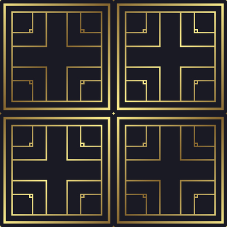 Retro seamless art deco vintage pattern. Geometric ornamental vintage texture for wrapping paper, wallpapers, tiling, flooring, fabric, textile and other designs. Vector illustration with decorative repeating geometric ornament.のイラスト素材