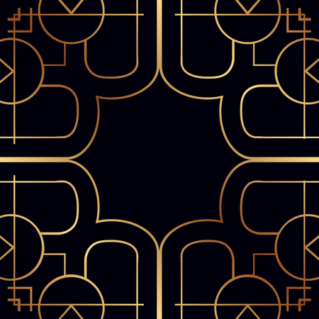 Retro seamless art deco vintage pattern. Geometric ornamental vintage texture for wrapping paper, wallpapers, tiling, flooring, fabric, textile and other designs. Vector illustration with decorative repeating geometric ornament.のイラスト素材