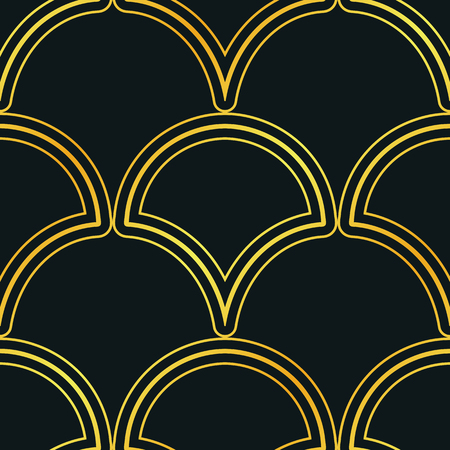 Vintage ornamental art deco retro seamless background and texture. Vector illustration can be used for wrapping paper, wallpapers, tiling, flooring, fabric, textile and other designs .のイラスト素材