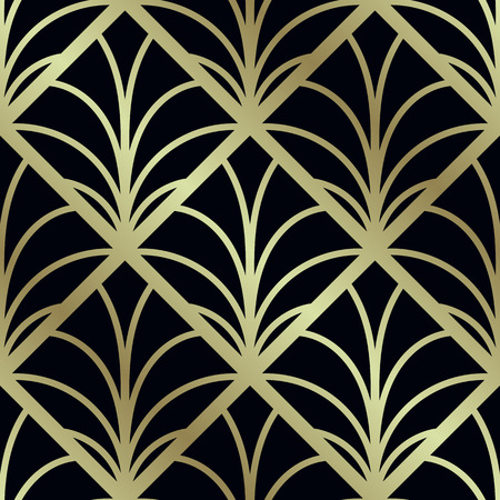 Vintage ornamental art deco retro seamless background and texture. Vector illustration can be used for wrapping paper, wallpapers, tiling, flooring, fabric, textile and other designs .のイラスト素材