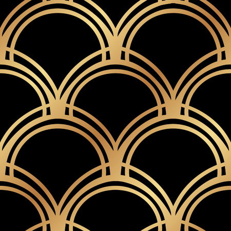 Vector modern tiles pattern. Abstract art deco seamless luxury backgroundのイラスト素材