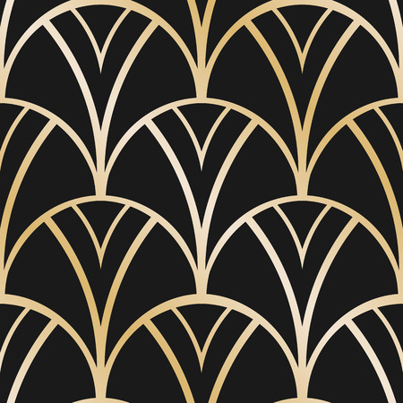 Vector modern tiles pattern. Abstract art deco seamless luxury backgroundのイラスト素材