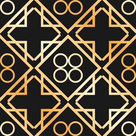 Vintage ornamental art deco retro seamless background and texture. Vector illustration can be used for wrapping paper, wallpapers, tiling, flooring, fabric, textile and other designs.のイラスト素材