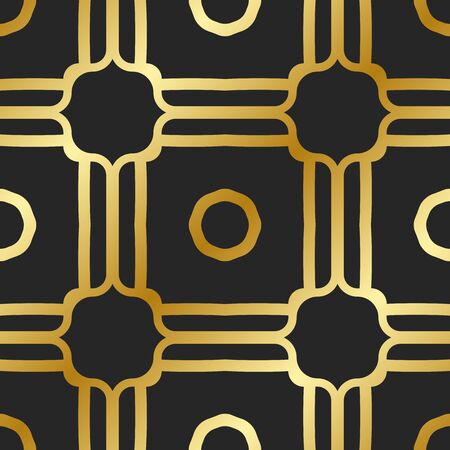 Vintage ornamental art deco retro seamless background and texture. Vector illustration can be used for wrapping paper, wallpapers, tiling, flooring, fabric, textile and other designs.のイラスト素材