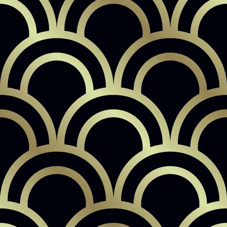 Vintage ornamental art deco retro seamless background and texture. Vector illustration can be used for wrapping paper, wallpapers, tiling, flooring, fabric, textile and other designs.のイラスト素材