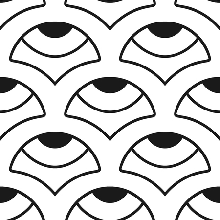 Vintage ornamental art deco retro seamless background and texture. Vector illustration can be used for wrapping paper, wallpapers, tiling, flooring, fabric, textile and other designs.のイラスト素材