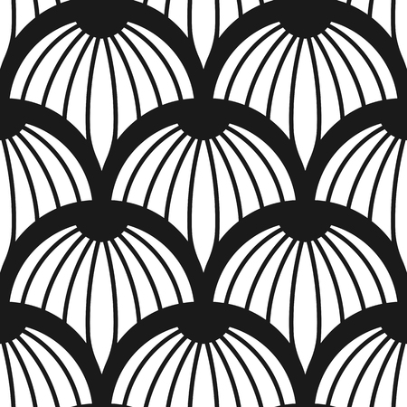 Vintage ornamental art deco retro seamless background and texture. Vector illustration can be used for wrapping paper, wallpapers, tiling, flooring, fabric, textile and other designs.のイラスト素材