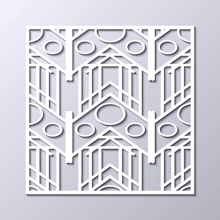 Retro art deco vintage pattern. Geometric ornamental white vintage texture on grey background.のイラスト素材