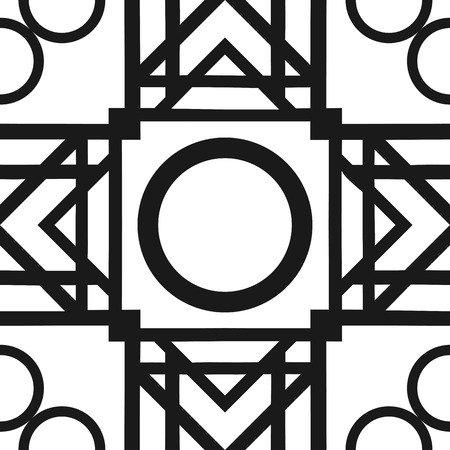 Vintage ornamental art deco retro seamless background and texture. Vector illustration can be used for wrapping paper, wallpapers, tiling, flooring, fabric, textile and other designs.のイラスト素材