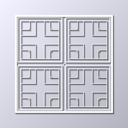 Retro art deco vintage pattern. Geometric ornamental white vintage texture on grey background.のイラスト素材