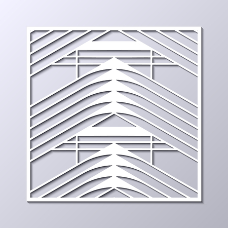Retro art deco vintage pattern. Geometric ornamental white vintage texture on grey background.のイラスト素材