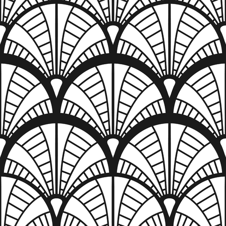 Vintage ornamental art deco retro seamless background and texture. Vector illustration can be used for wrapping paper, wallpapers, tiling, flooring, fabric, textile and other designs.のイラスト素材