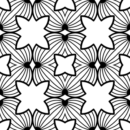 Vintage ornamental art deco retro seamless background and texture. Vector illustration can be used for wrapping paper, wallpapers, tiling, flooring, fabric, textile and other designs.のイラスト素材