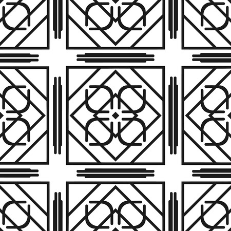 Vintage ornamental art deco retro seamless background and texture. Vector illustration can be used for wrapping paper, wallpapers, tiling, flooring, fabric, textile and other designs.のイラスト素材
