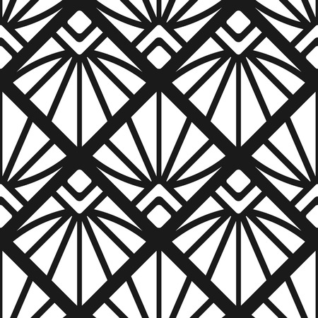 Vintage ornamental art deco retro seamless background and texture. Vector illustration can be used for wrapping paper, wallpapers, tiling, flooring, fabric, textile and other designs.のイラスト素材