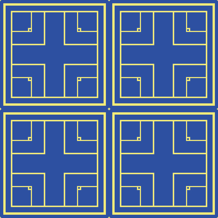 Vector modern tiles pattern. Abstract art deco seamless luxury backgroundのイラスト素材