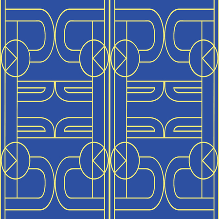 Vector modern tiles pattern. Abstract art deco seamless luxury backgroundのイラスト素材