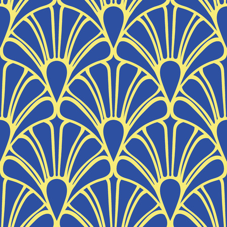 Vector modern tiles pattern. Abstract art deco seamless luxury backgroundのイラスト素材