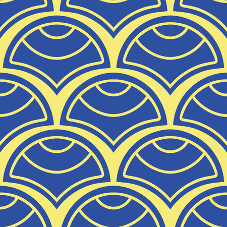 Vector modern tiles pattern. Abstract art deco seamless luxury backgroundのイラスト素材