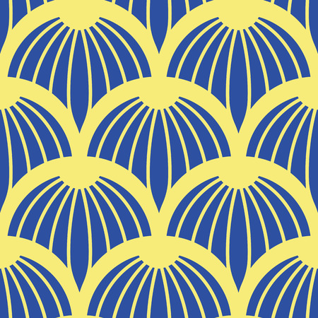 Vector modern tiles pattern. Abstract art deco seamless luxury backgroundのイラスト素材