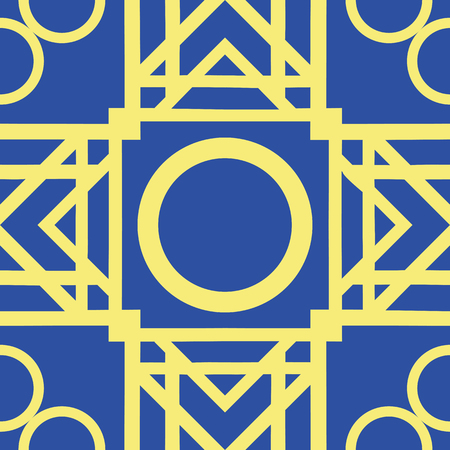 Vector modern tiles pattern. Abstract art deco seamless luxury backgroundのイラスト素材