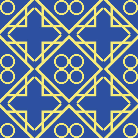 Vector modern tiles pattern. Abstract art deco seamless luxury backgroundのイラスト素材