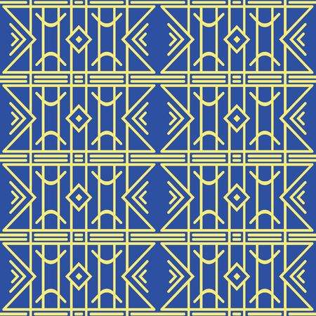 Vector modern tiles pattern. Abstract art deco seamless luxury backgroundのイラスト素材
