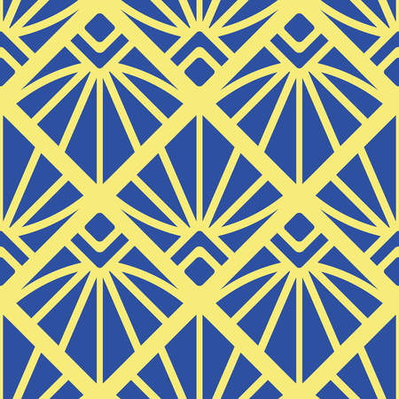 Vector modern tiles pattern. Abstract art deco seamless luxury backgroundのイラスト素材